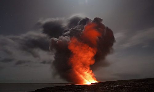 black smoke coming from fire