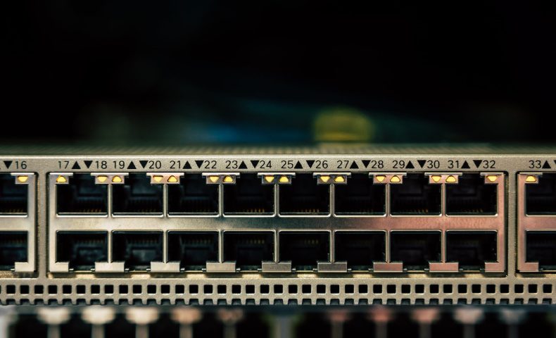 close up photo of network switch