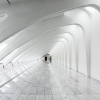 long exposure photography white dome building interior