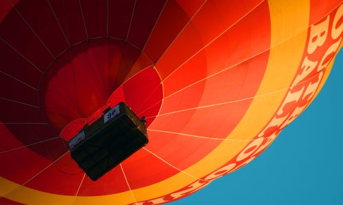 low angle photography of hot air balloon