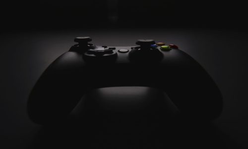 A dark background photograph of an