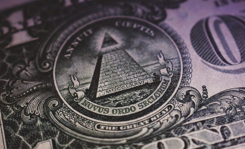 close up of one us dollar