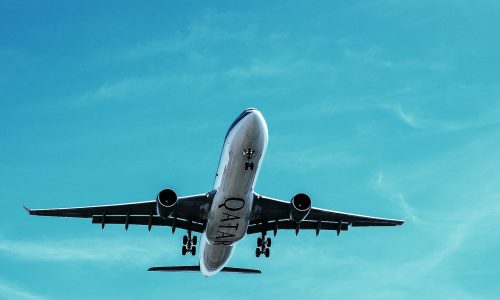white airplane