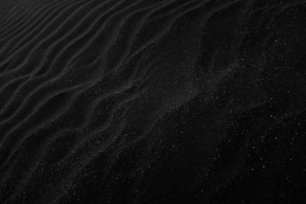 black sand dunes