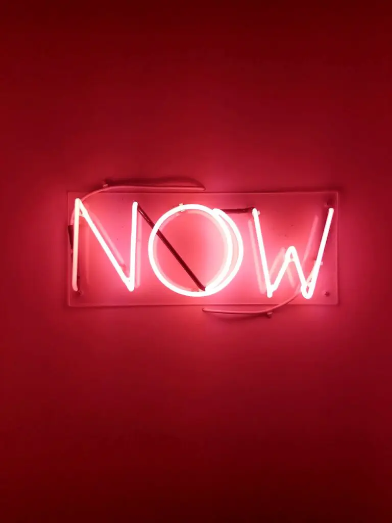 pink neon word sign